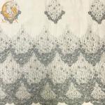 Exquisite Beaded Handmade Embroidery Lace Fabric For Evening Dress for sale