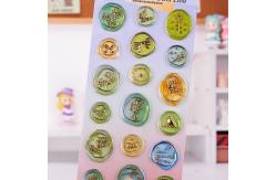 China Custom Logo Decoration Used Self Adhesive Transparent Wax Seal Sticker supplier