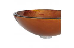 China 145mm Tempered Glass Sink Bathroom Countertop No Hole Scratch Resistance With Foil supplier