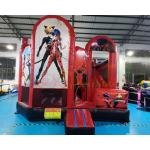 Super Hero Inflatable Bouncer Slide Castle Combos For Kindergarten for sale