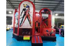 China Super Hero Inflatable Bouncer Slide Castle Combos For Kindergarten supplier