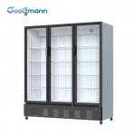 50mm Foaming Transparent Glass Fridge Vertical Display Freezer for sale