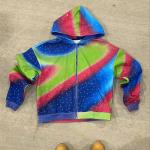 Vintage Oversized Rhinestone Graphic Hoodie No String Spray Painting Sun Faded Hoodie for sale