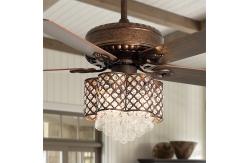 China 52Inch Remote Control 120V Modern Crystal Ceiling Lamp In Dining Room supplier