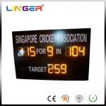 Cricket Match Customized Small Digital Scoreboard LOGO In High Bright Amber Color for sale