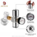 No Leaking 0-60 PSI Mini Keg CO2 Regulator For Carbonation