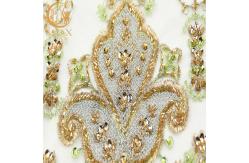 China Special Wedding Lace Fabrics Material Water Soluble Handwork 135cm Width supplier