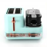 Small 120v 3 In 1 Breakfast Maker Kitchen Appliance With Toaster Frying Pan