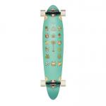 Globe Pinner Classic Half Cut Teal Longboard Complete Skateboard - 9 x 40 for sale