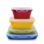 800ml 1200ml Silicone Lunch Containers Collapsible Silicone Lunch Box for sale