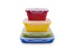 China 800ml 1200ml Silicone Lunch Containers Collapsible Silicone Lunch Box supplier