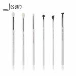 Jessup 6pcs Travel Makeup Brushes White Wood Handle for sale