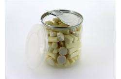 China Food grade PET Clear Plastic Cylinder 400ml Candy Canister Easy Open supplier