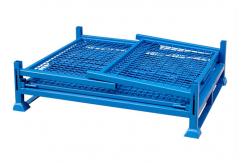 China OEM Folding Empty Mesh Stillages For Lifting 1500Kg Powder Coated Finish supplier