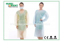 China Polypropylene Disposable Isolation Gowns With Elastic Wrist supplier