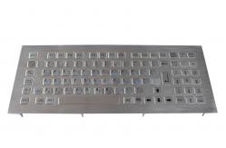 China Front panel mount stainless Steel metal Kiosk Keyboard with 79 key , numeric keys supplier