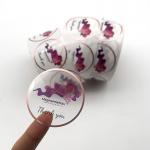 110 X50 MM Clear Vinyl Hygienic Round Plastic Stickers Label Sheets For Cosmetic for sale