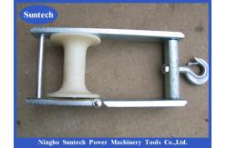 China 5kn Light Nylon Aerial Cable Stringing Block Roller With Hook supplier