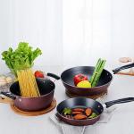 Multi Purpose 3Pcs Kitchen Nonstick Ollas Cast Iron Pot And Pan Set for sale