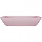 Pink Bathroom Countertop Basins Rectangular Tempered Glass Acid Matt
