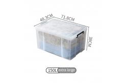 China 80L 120L 150L Clear Stackable Storage Bins Small Plastic Storage Containers supplier