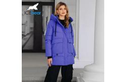 China Stand-up Collar Hood Mid-length Cotton / Down Jacket Warmth Meets Fashion supplier