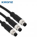 IP67 Waterproof TPU M8 3-Pin Male Straight Connector for Unshielded Sensor Cable for sale
