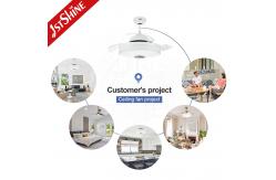 China WiFi Control 6 Speeds 35W retractable fan light With Hidden Blade supplier