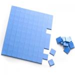 Heatproof Blue Silicone Thermal Pad Anti Insulation Tensile Strength 0.4 KN/M for sale