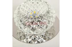 China 100mm Diameter LED Ceiling Light Lumen 9W Stamped Aluminum Crystal Lampshade supplier