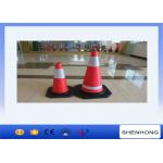 Safety Overhead Line Construction Tools Red PVC Traffic Cones With Reflective Tape