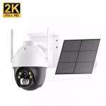 Outdoor 4MP Wireless Solar Powered CCTV Two Way Audio With CMOS Sensor for sale