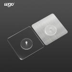 Transparent 5kg wall mounted hook Self Adhesive 7*7cm SS304 Steel for sale