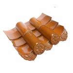 Anti Aging Chinese Style Temple Roof Tiles Glazed Clay Roof Tile Customizable for sale