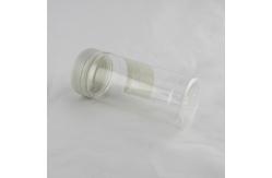 China 300ml Clear Plastic Cylinder Tubes , White PP Plastic Screw Lid supplier