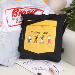 Girls One Shoulder Canvas Bag Simple And Casual With Large Capacity