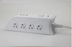 China 15A Desktop Power Strip , Overload Protection European 8AC3USB Double - Sided USB Socket supplier