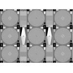 Transmissive Certificated  Camera Test Chart Modulated Sinusoidal Siemens Star for sale