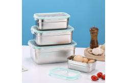 China Leak Proof Metal Food Storage Containers Rectangular 500ml Capacity supplier