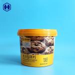 Small Butter Cookie IML Bucket Single Handle Ring Recyclable ODM for sale