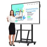 98 Inch 4K White Board Smart Whiteboard Interactive Black Silver for sale