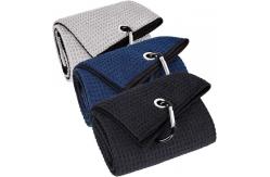 China Bulk Microfiber Polyester Golf Towels Tri-Fold For Sublimation supplier