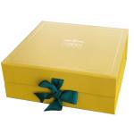 XL Packaging Custom Packaging Box Factory Soft Touch Yellow Cardboard Ribbon Magnetic Closure Rigid Box Folding Clothing Box Collection Box for sale