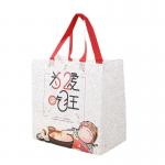 Custom Laminated Non Woven Takeaway Food Bag with Handles – Waterproof & Reusable