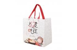 China Custom Laminated Non Woven Takeaway Food Bag with Handles – Waterproof & Reusable supplier