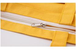 China Yellow / White / Black Canvas Shopping Bag With Detachable Shoulder Strap supplier