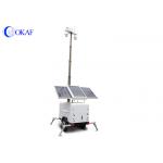 Solar Panels Mobile Sentry Video Surveillance Trailer Semi - Permanent Movability for sale