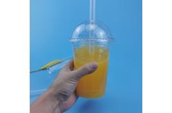 China 0.5L PET PLA Dome Lids Eco Friendly Bubble Tea Cups supplier