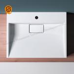 Solid Surface Rectangle Counter Top Basin Customize According Clients Drawing for sale