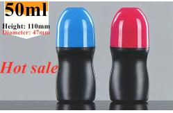 China Black Plastic Roll On Bottle 50ml Rolling Perfume Bottle Plastic supplier